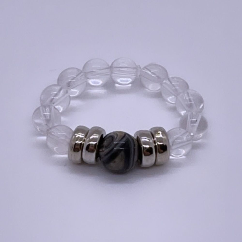 NWT Wool + Pepper Co. Beaded Stackable Ring - Picture 2 of 5